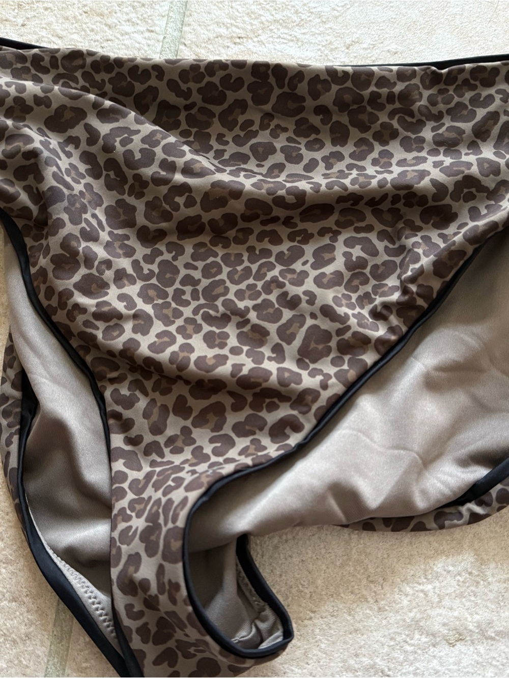 YITTY Brown Leopard Print Women Swim Bottoms